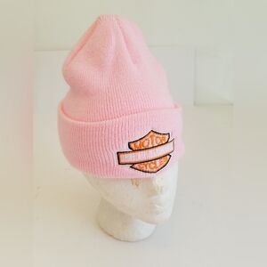 Harley-Davidson Motorcycles Pink Beanie Hat